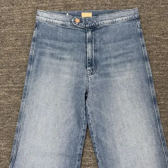 Mother Denim The Tab Roller Skimp Jeans Women 30 Blue Wide Leg From Out Of Town - Picture 7 of 12